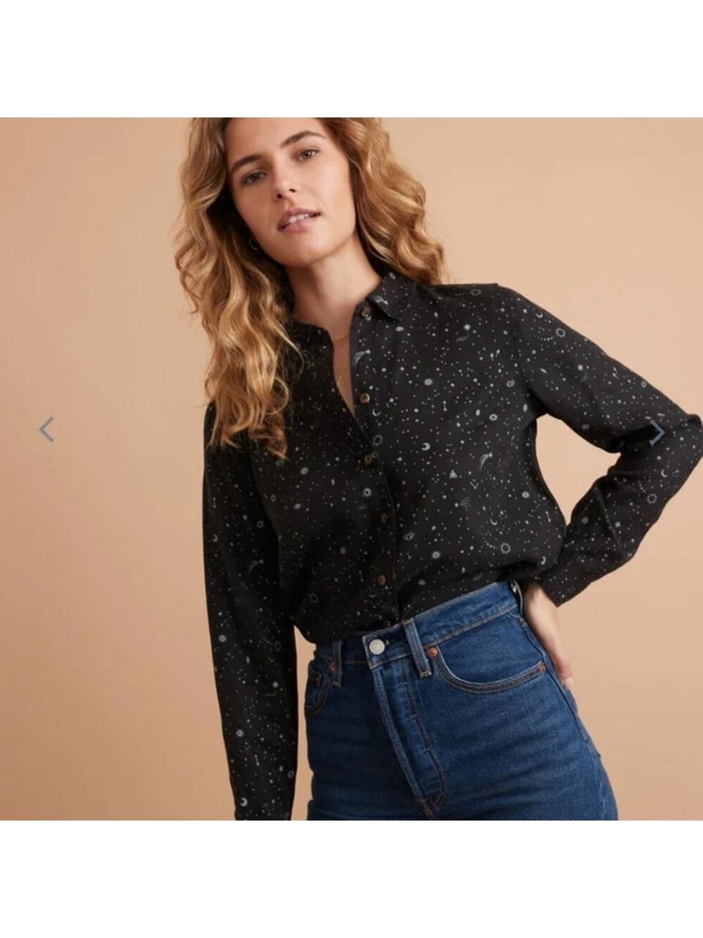 MARINE layer Rebekah Relaxed Shirt in Eclipse Celestial Print - Picture 5 of 7
